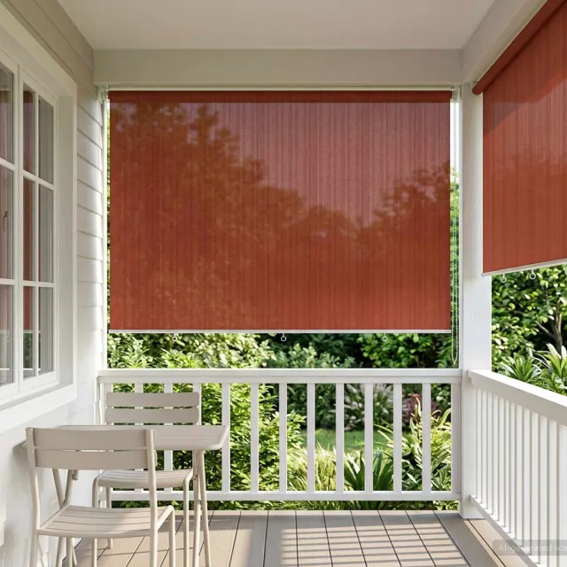 vidaXL Buitenrolgordijn 90% UV-blok Terracotta 240 x 230 cm HDPE