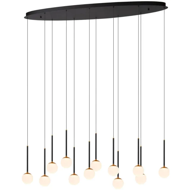 Lucide dimbare LED hanglamp 143.2x35 cm - zwart