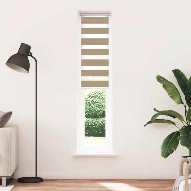 vidaXL Zebra Blind 40x200 cm stofbreedte 35,9 cm polyester zandbruin