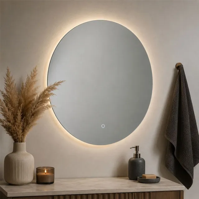 Milton & Oldbrook Wandspiegel met Verlichting Ø 100 cm Colmar Zilver