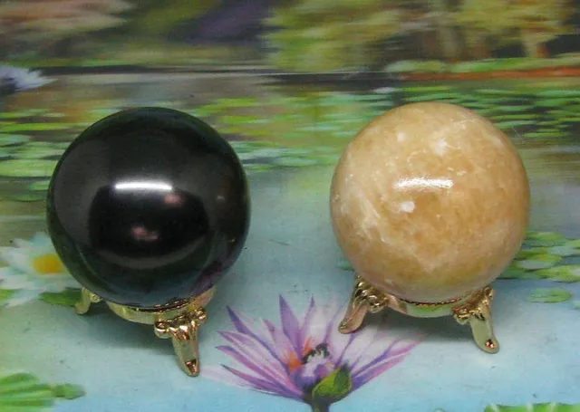 Alphasur Shungiet harmoniser bollen met oranje calciet 50 mm