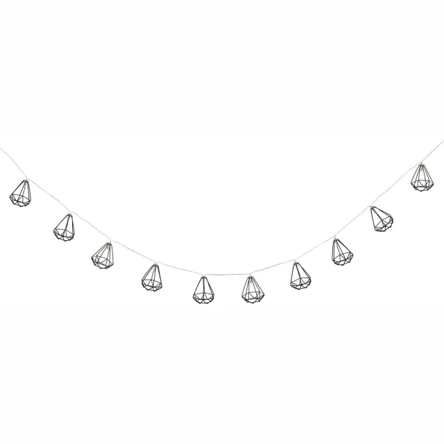 Atmosphera Lichtslinger Industrie - LED - 10 lampenkapjes - L120 cm - Batterij - Lichtsnoer