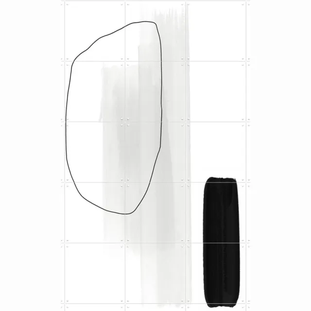 IXXI In this Together, uplusmestudio & Various - 100 x 140 cm - Grote wanddecoratie en posters - Abstract, Line art, Minimalisme, Slaapkamer Lichte tinten / Zwart / Zwart en wit