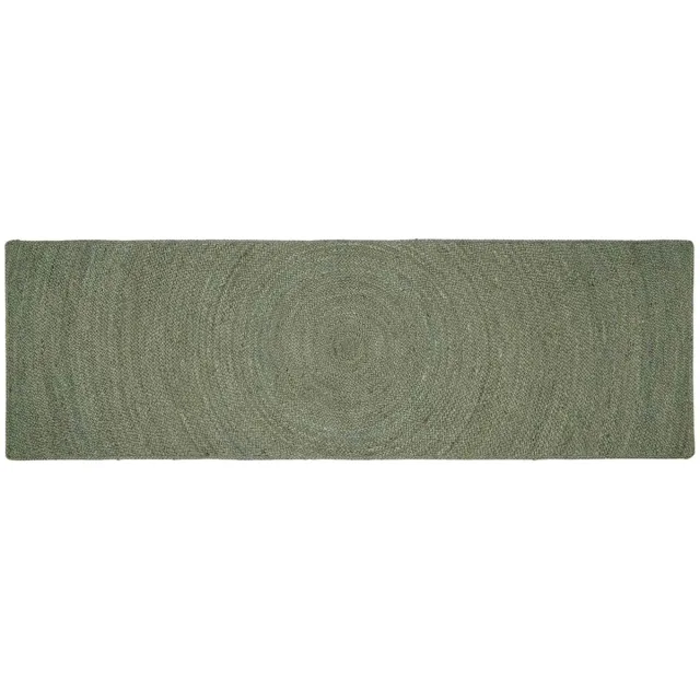 vidaXL Vloerkleden - Olijfgroen - 80 - x - 200 - cm - Jute