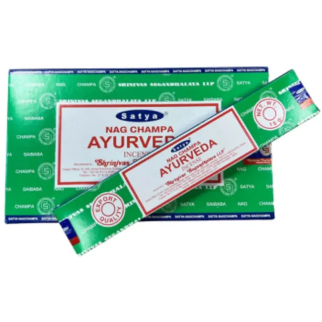 Ruben Robijn Ayurveda wierook Satya 15 grams - doos van 12 st. Bonte kleuren