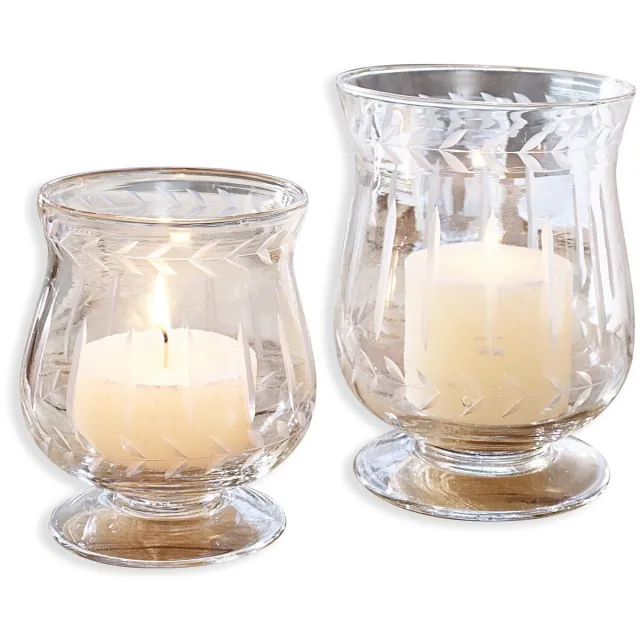 Loberon Windlicht set van 2 Moon helder