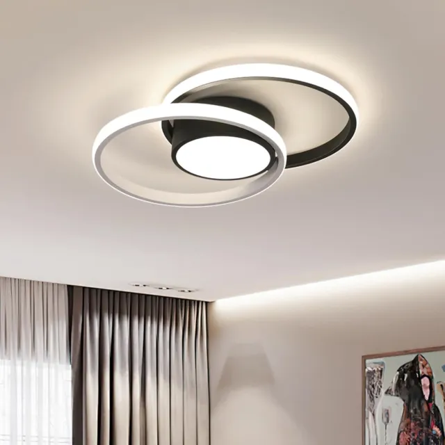 Riserva Modern, Eenvoudig - Plafondlamp - Zwart+Wit - 3-lichts - Aluminium+Acryl+IJzer+Silicone - Studiekamer, Slaapkamer, Keuken, Woonkamer, Eetkamer
