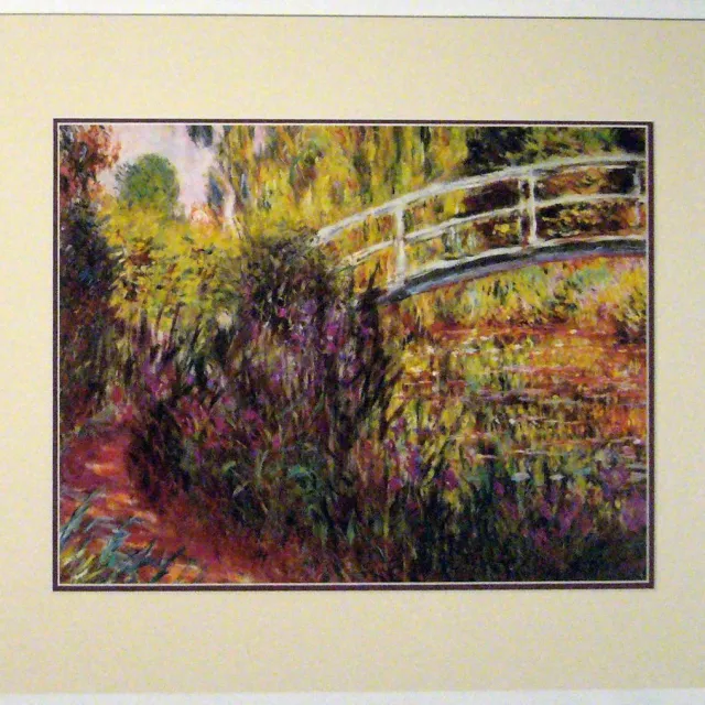 Catch Projecten Poster in dubbel passe-partout - Claude Monet - Le pont japonais - Kunst - 50 x 60 cm Kleur