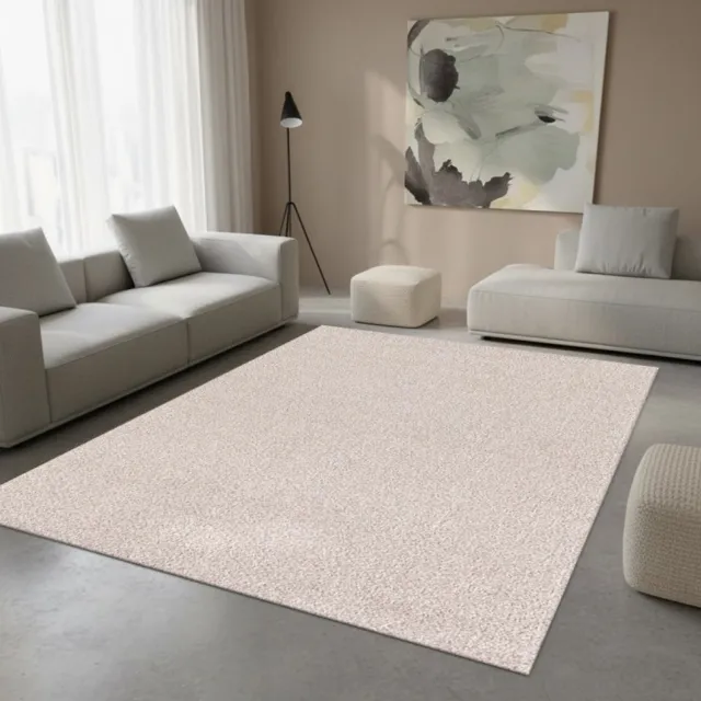 TapisTrend Designer tapijt Beige 200x290 cm Modern, effen gemêleerd vloerkleed met een fijne textuur voor de woonkamer, slaapkamer en eetkamer