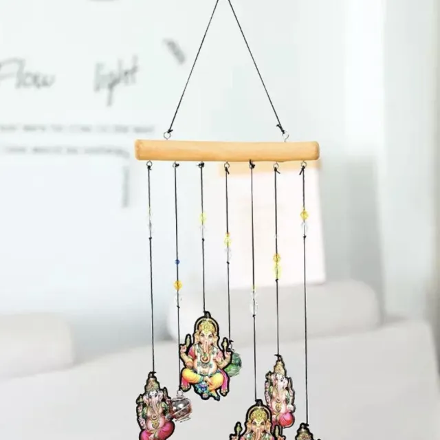 Nature's Melody Decoratie windmobiel windgong windorgel Ganesha 60cm Multi