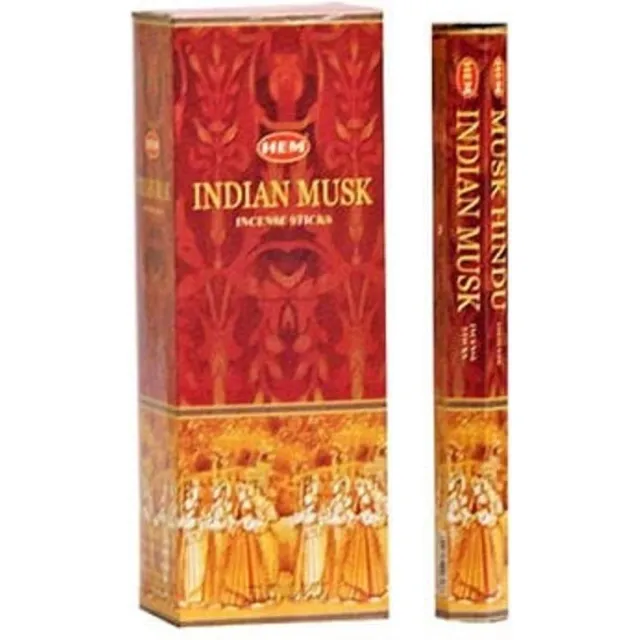 HEM Wierook - Indian Musk - Slof (6 pakjes/120 stokjes) Transparant