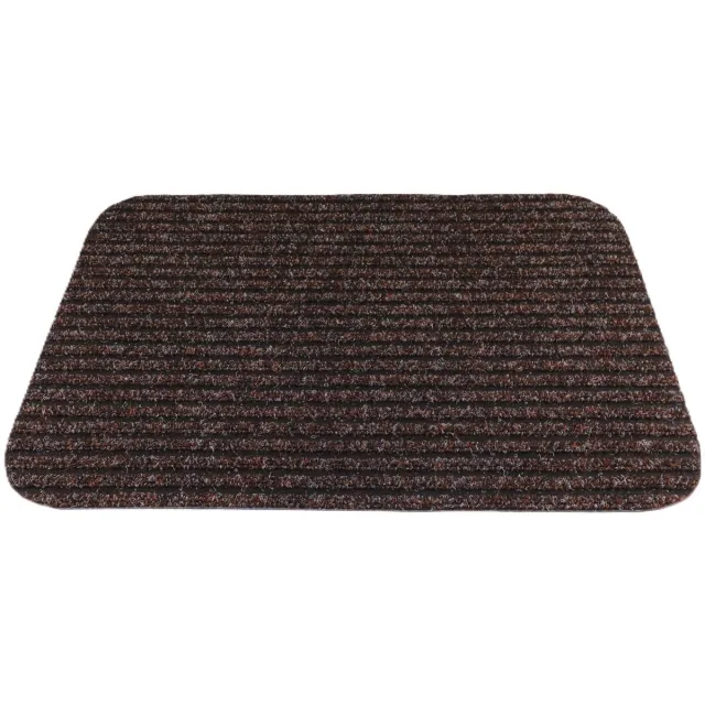 Prima Heavy Duty - 2x - Deurmat - Schraapmat - Ribbel - donker bruin - zwart - 40x60cm - antislip