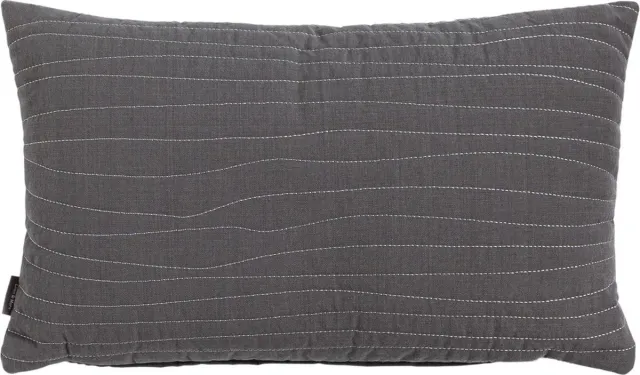 Linen & More Uneven Stitching Dark Grijs Kussen -30 X 50