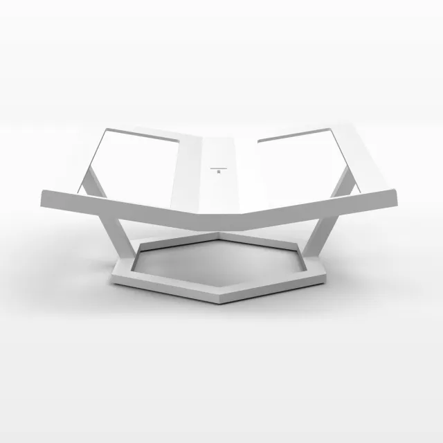 TOWA Designs King's Crown Boekenstandaard wit I metalen minimalistische boekensteun Mat wit