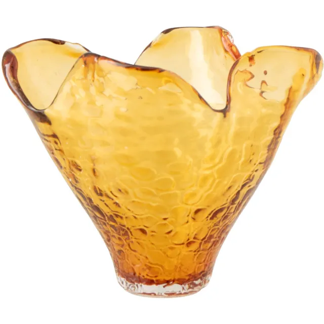 J-Line vaas Onregelmatig - glas - caramel - small Bruin