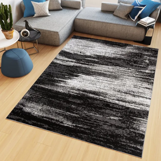 Tapiso Maya Vloerkleed Antraciet Woonkamer Kleed Tapijt Maat- 80x150