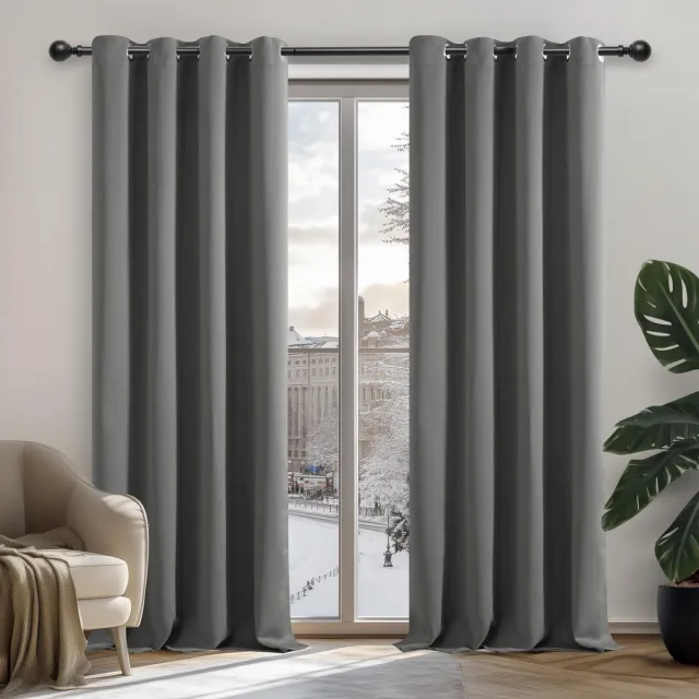 Unyqoos ® Elegant Verduisteringsgordijn met Eenvoudig Ophangsysteem voor Optimale Privacy en Comfort lichtgrijs
