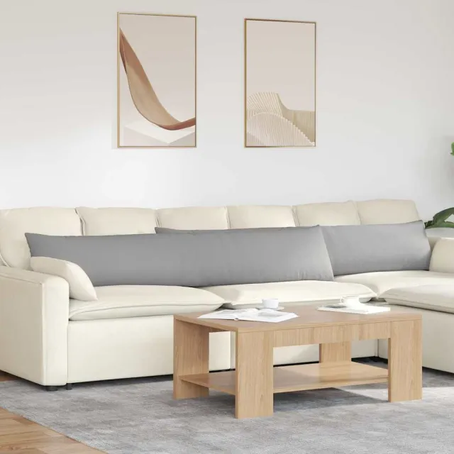 vidaXL Sofa Kussens 2 st Stof Wolkengrijs 200 x 40 cm