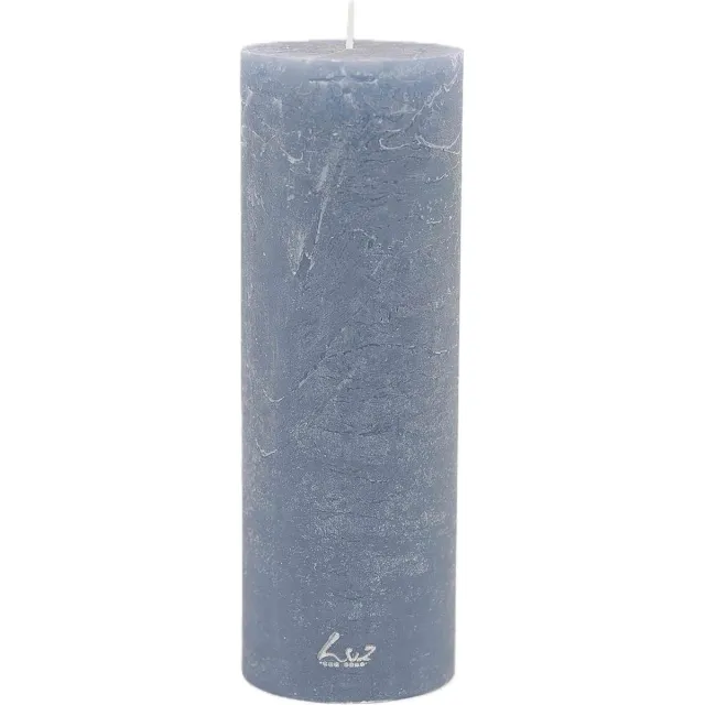 LUZ Rasteli Luz Your Kaars Cilinder Blauw-Oceaan Blauw D 7 cm H 20 cm