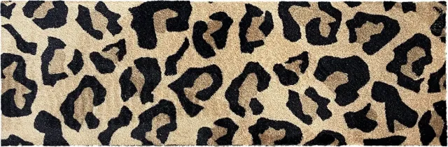 Mad About Mat Mad About Mats - WENDY - deurmat/badmat - leopard - droogloop/touch - wasbaar - 50x150cm - 100% recycleerbaar Beige