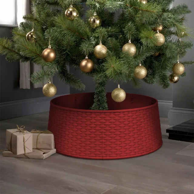 Family Pound Kerstboomhuls voetstuk - rood, kunststof - 65 x 23 cm 1 Stuks [58556C] meerkleurig