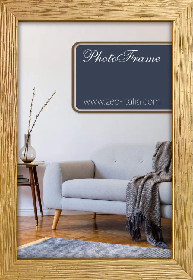 Zep Fotolijst - goud - 23 x 33 x 2 cm - hout - geschikt voor een foto van 20 x 30 cm - staand/hangend