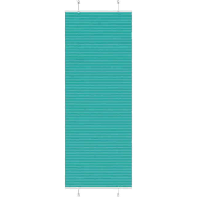 vidaXL Plissé - rolgordijn - 75x200 - cm - stofbreedte - 74,4 - cm - petrol - groen petroleumgroen