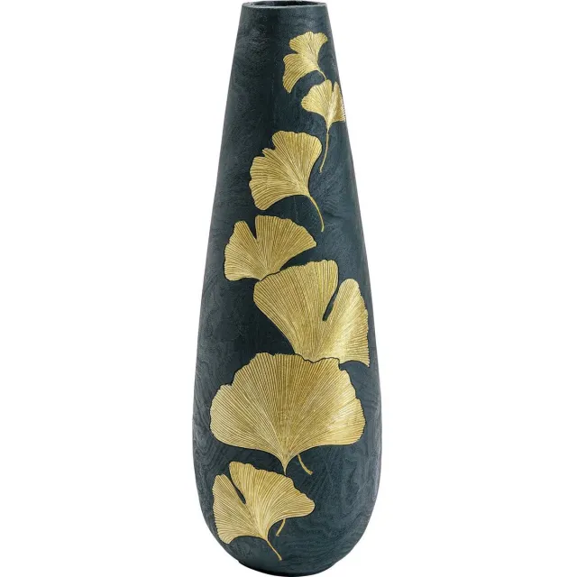 Kare Vaas Elegance Ginkgo Goud