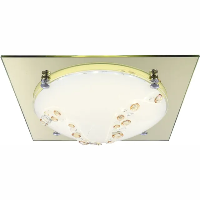 Globo Lighting LED plafondlamp glas kristallen chroom goud L 31,5 cm woonkamer slaapkamer eetkamer