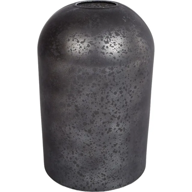 Oneiro ’s Luxe Vaas Vaas "Ted" L zwart glas - ø 10x10x16cm – binnen – buiten – luxe – accessoires – tuin – decoratie – bloemen – voor binnen – keramiek