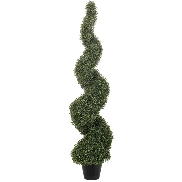 Emerald Kunstplant Buxus spiraal UV 150cm - Kunstplant voor binnen Groen
