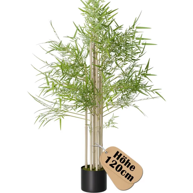 LZQ 120cm Kunstbamboe Kunstbamboeplant Kunstplanten Groot Voor Binnen- En Buitenruimte Kunstplanten Zoals Echt Met Pot Kunstboom Decoratie Voor Slaapkamer Balkonplanten Groen