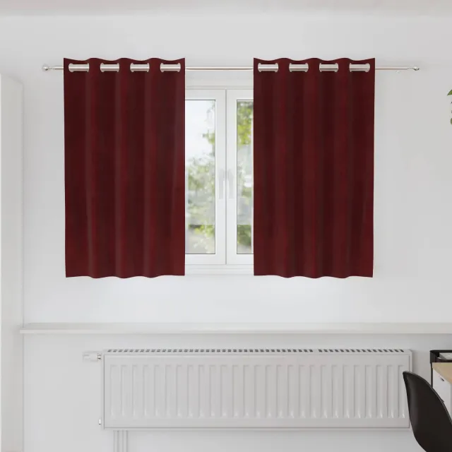vidaXL Gordijnen 2 st Wijnrood 140 x 140 cm fluweel