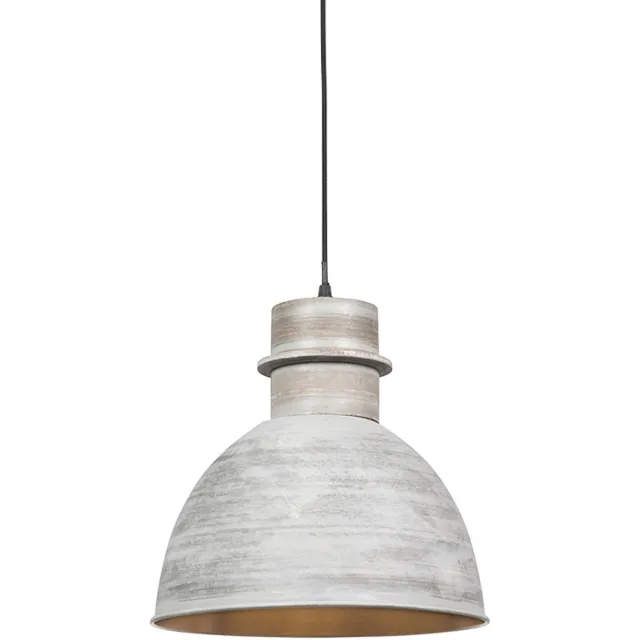 QAZQA dory - Moderne Hanglamp - 1 lichts - Ø 310 mm - Grijs - Woonkamer | Slaapkamer | Keuken