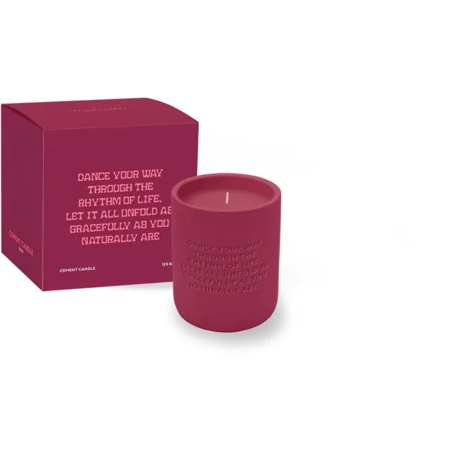 The Gift Label Cemented Candle 170gr - STUDIO - Dance Your Way Geurkaars Bordeaux