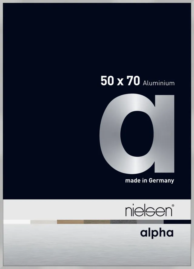 Nielsen Alpha Aluminium Wissellijst Frosted Silver 50x70cm Aluminium-zilver
