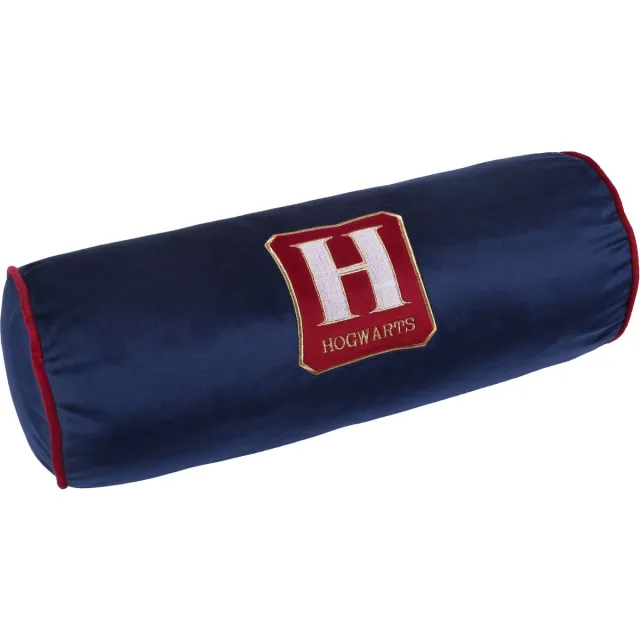 Harry Potter Donkerblauw-bordeauxrood rolkussen 18x45 cm - Zweinstein Harry Potter Marineblauw