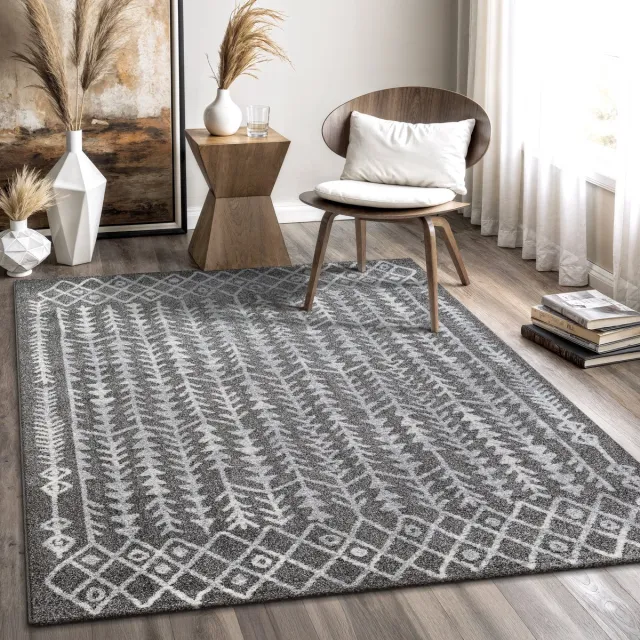 Muratap Boho Vintage Kelim Laagpolig Vloerkleed Grijs- 200x290 CM