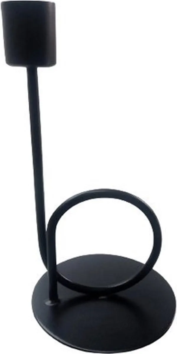 Branded by Kandelaar Loop - Zwart - 15 cm
