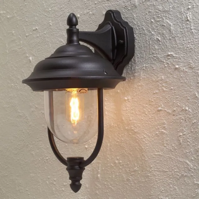 Konstsmide Parma Wandlamp Buiten Up - E27 - IP43 - Zwart