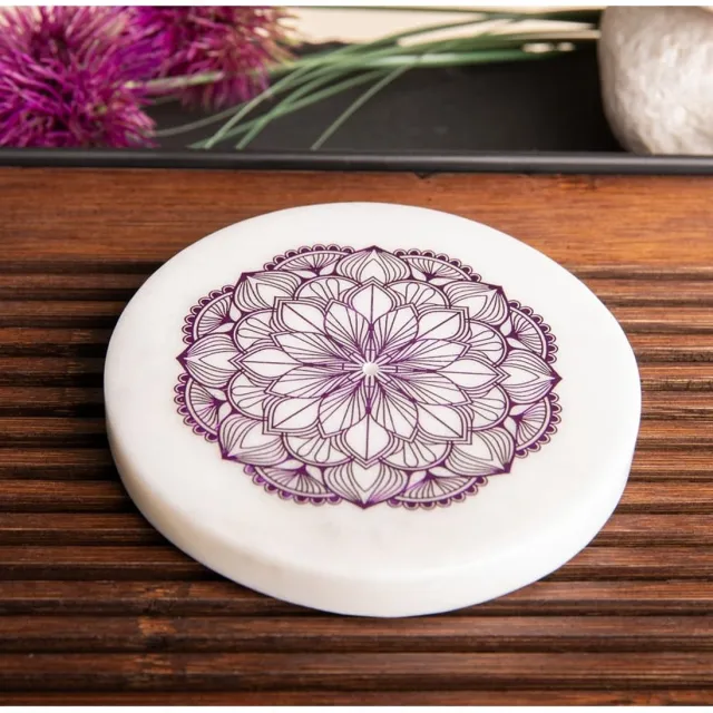 BERK Wierookhouder Marmer Lotus Mandala Zwart