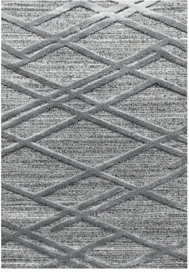 Dutch XXL Modern Vloerkleed | Tapijt | Pisa | Geometrisch | Grijs | 80x150 cm