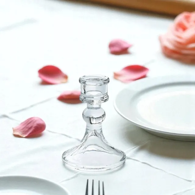 eCarla Kristallen Glas Kaarshouder Decoratief voor Tafel, 1 Stuk Transparant
