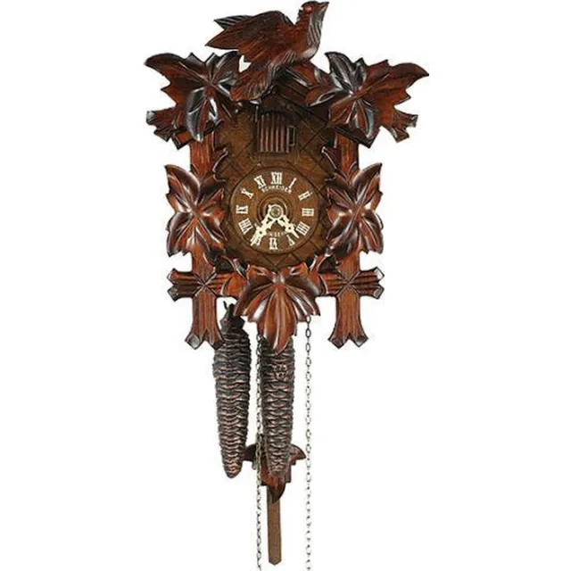Anton Schneider Schneider Koekoeksklok Q70/9 quartz (batterij) - vogel - 23 cm hoog notenhout kleur