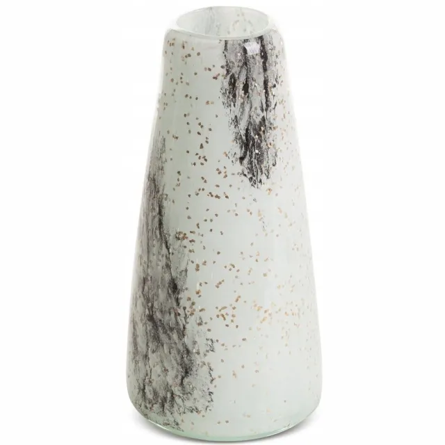 Eurofirany Lucas Glazen Vaas Decoratief 11x11x22 cm Crème