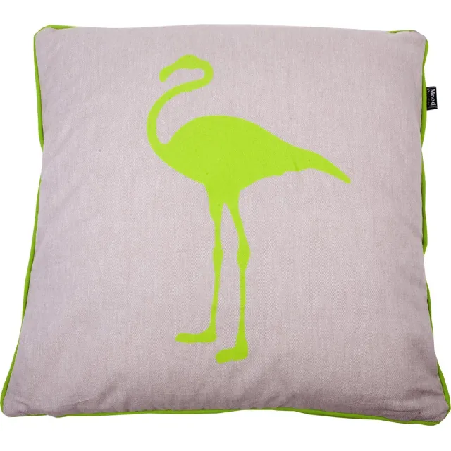 In The Mood Melange Flamingo - Sierkussen - Lime -50x50 cm
