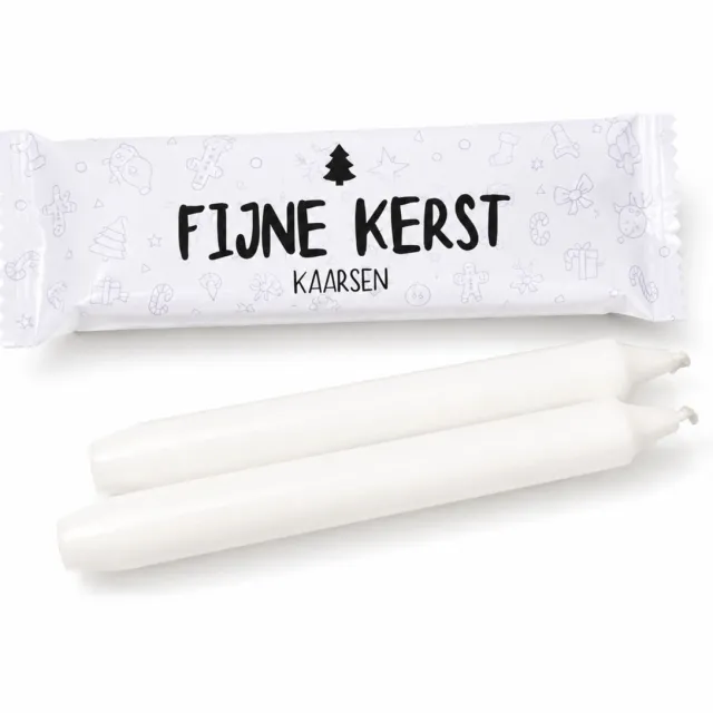 Memories Are Timeless Fijne Kerst Kaarsen - 2 Witte Dinerkaarsen in Luxe Cadeauverpakking - Kerstcadeau