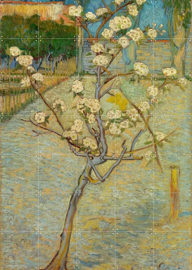 IXXI Perenboompje in bloei (1888), Vincent van Gogh (1853 - 1890) & Van Gogh Museum - 100 x 140 cm - Grote wanddecoratie en posters - Klassiek Lichte tinten / Wit