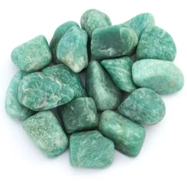 Phoenix Import Mani Bhadra Amazoniet trommelstenen A kwaliteit - 500 gram Groen/Blauw