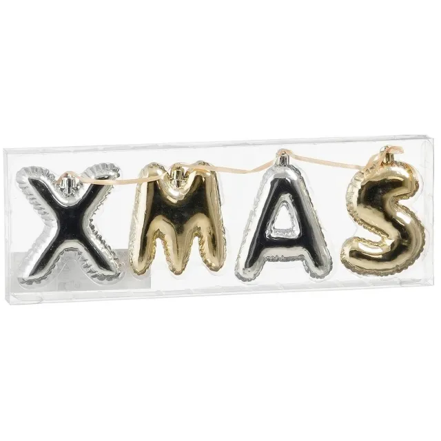 Mica Decorations Slinger X-mas - zilver goud Goud, zilver